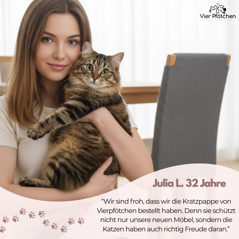 Schützende Katzen Kratzpappe